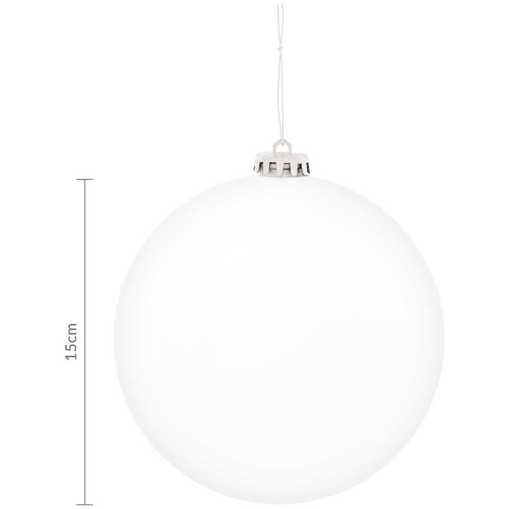 The Christmas Workshop White Matte Bauble 3 Pack Image 7