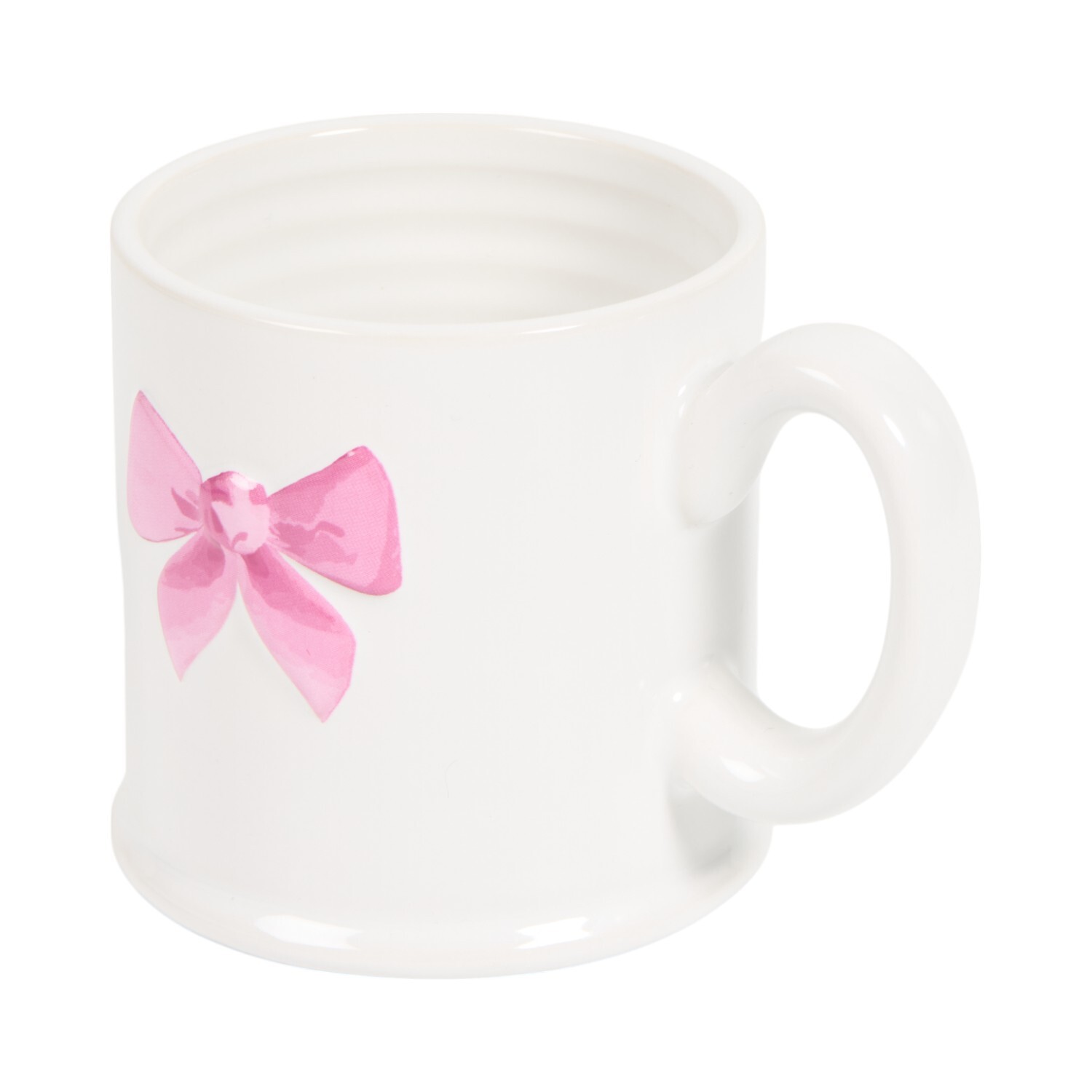 Tankard Embossed Bow Mug White Image 3