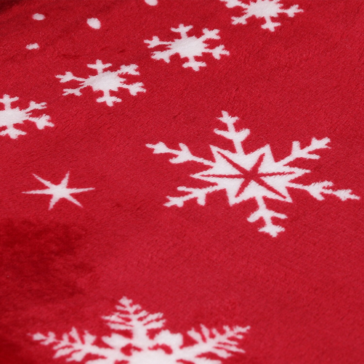 Winter Stag Sherpa Red Throw Image 4