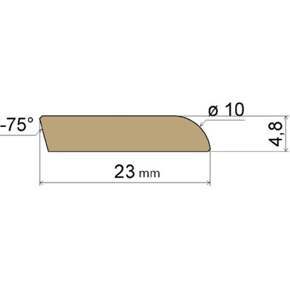 Signature Collection 23mm Slim Unfinished Solid Oak Flat Plate 90cm Image 3