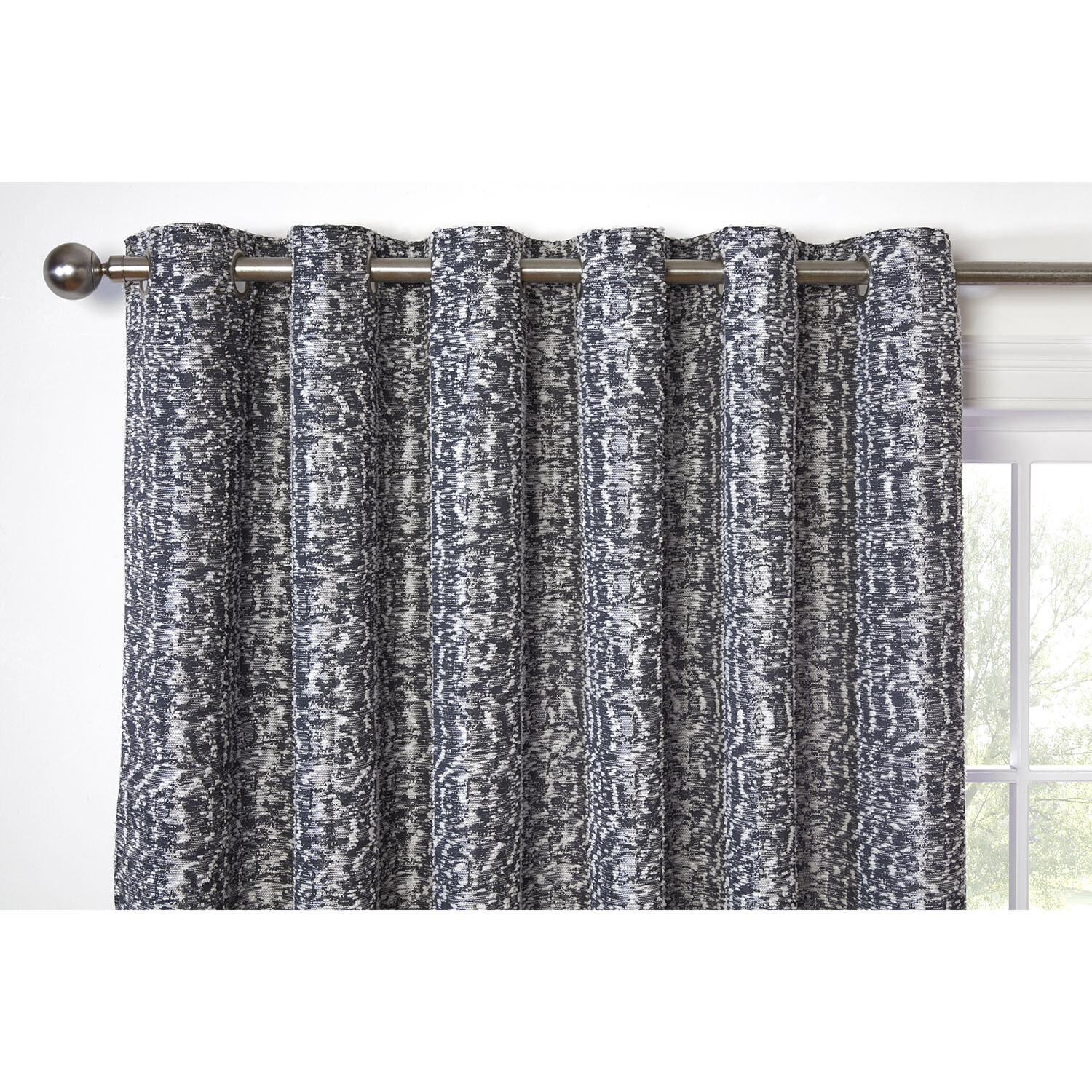 Maison Eyelet Curtain - Charcoal / 228cm Image 3