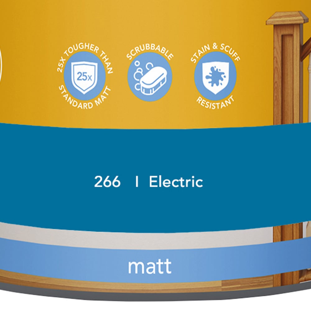 Wilko Tough & Washable Electric Matt Emulsion Paint 5L Image 4