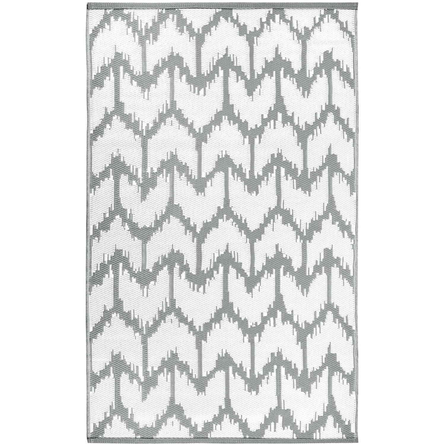 Chevron Breeze Outdoor Rug - Grey Image 5