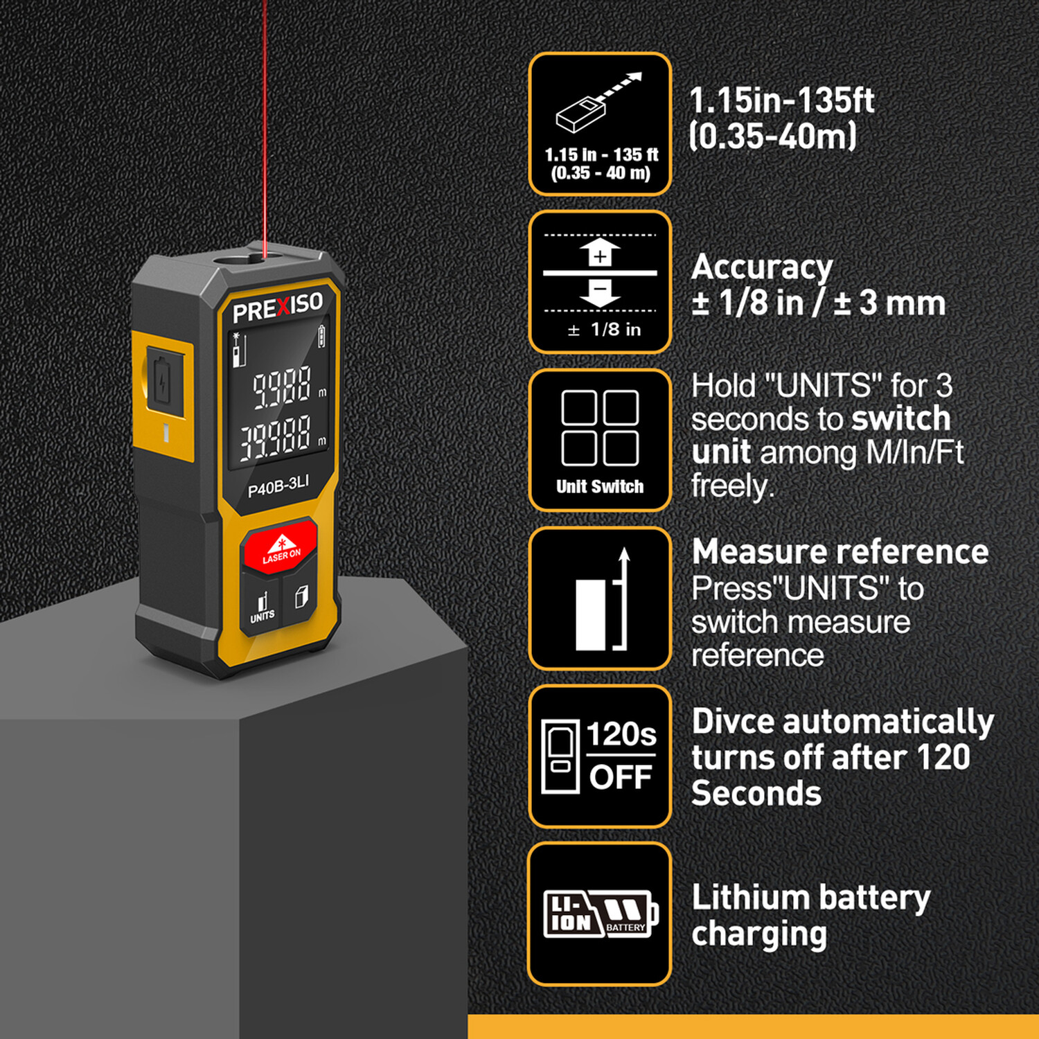 Prexiso Pocket Laser Measure Image 18