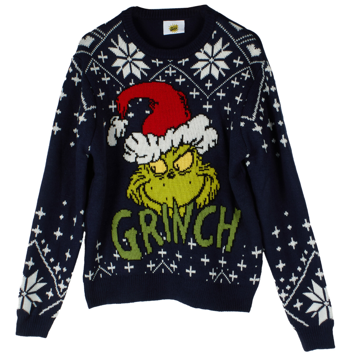Grinch Snowflake Knitted Jumper Black Age 6-8 Image 2