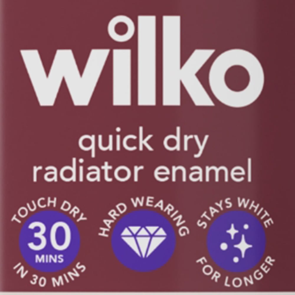 Wilko Quick Dry Black Satin Radiator Enamel 250ml Image 4