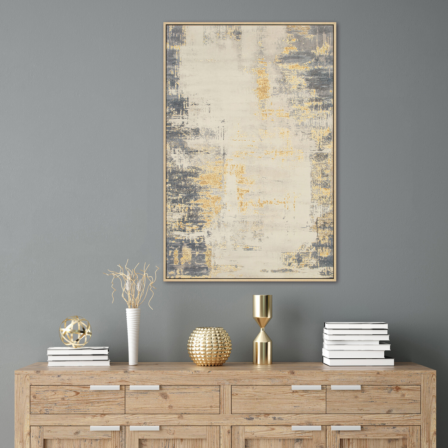 Bronze Carved Effect Contemporary Canvas Image 2