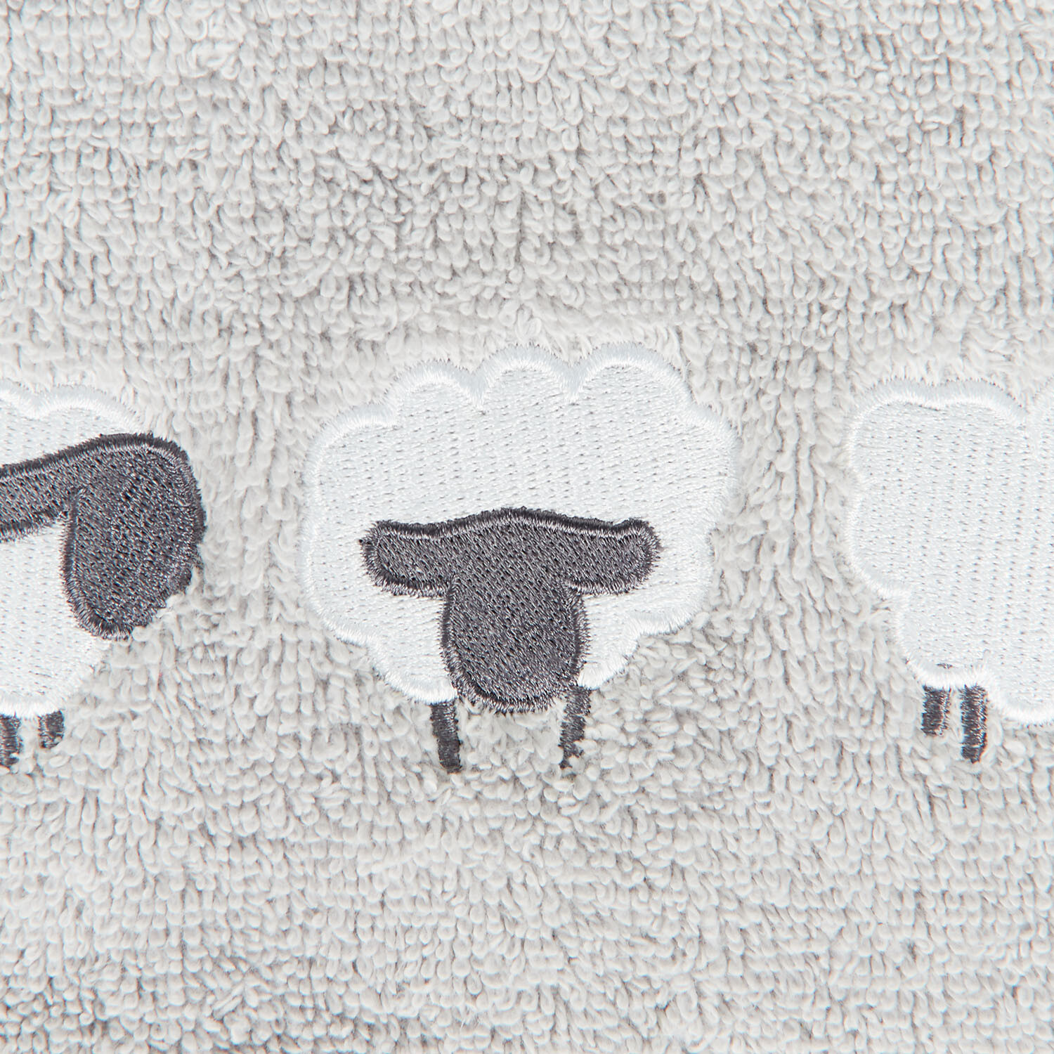 Snuggle Sheep Towel Grey Image 5