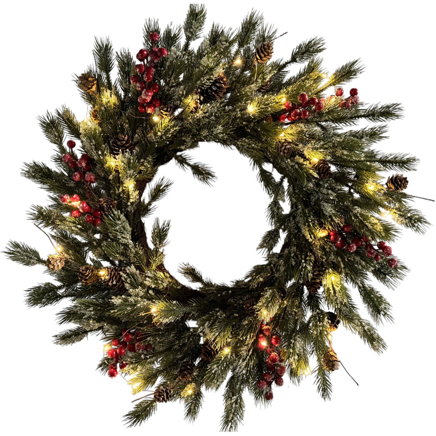 Red Berry Iced Wreath Image 2