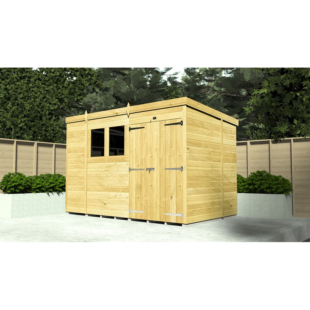 DIY Sheds 7 x 5ft Tongue and Groove Timber Pent Security Garden Shed Image 3