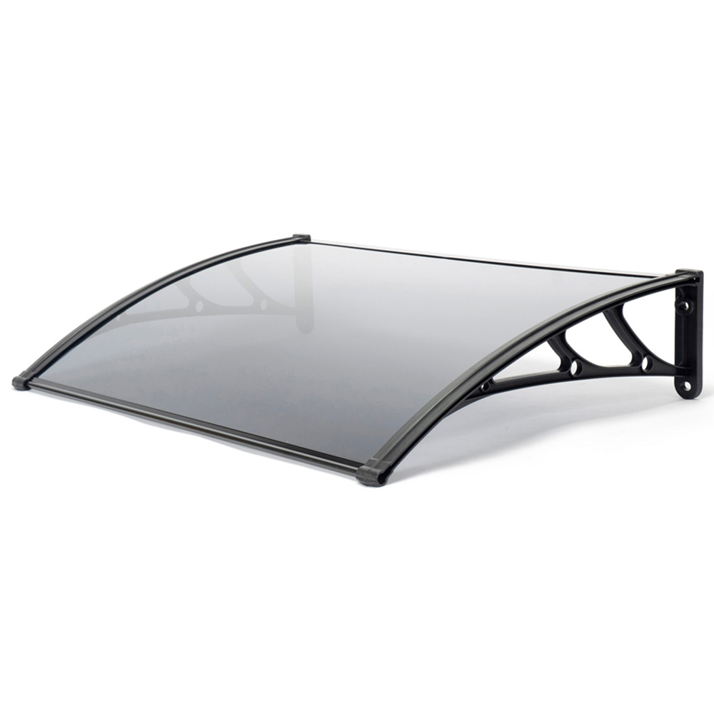 Greenhurst Black Tinted Door Canopy 1m Image 2