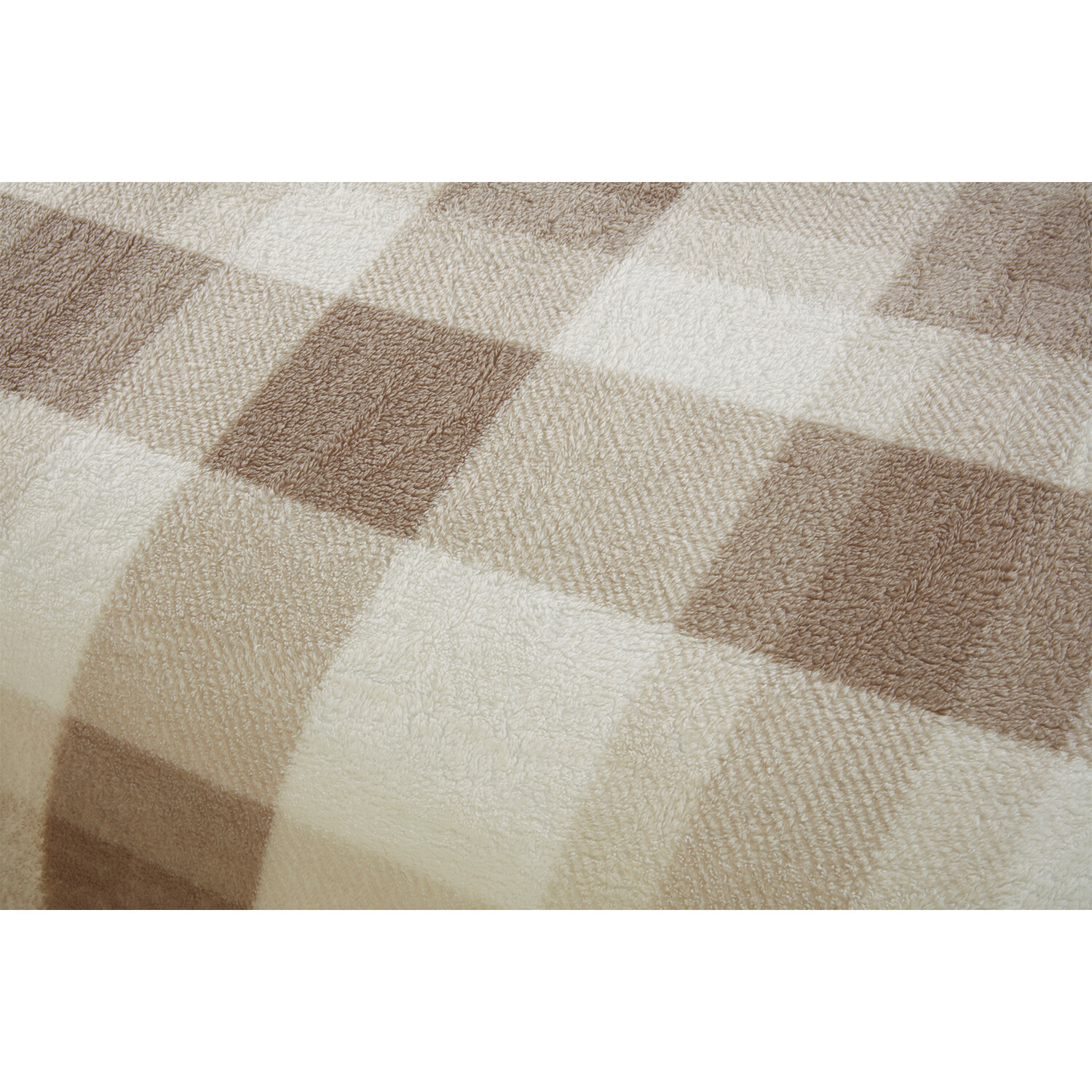Teddy Fleece Printed Check Duvet Set - Natural / Single Image 4