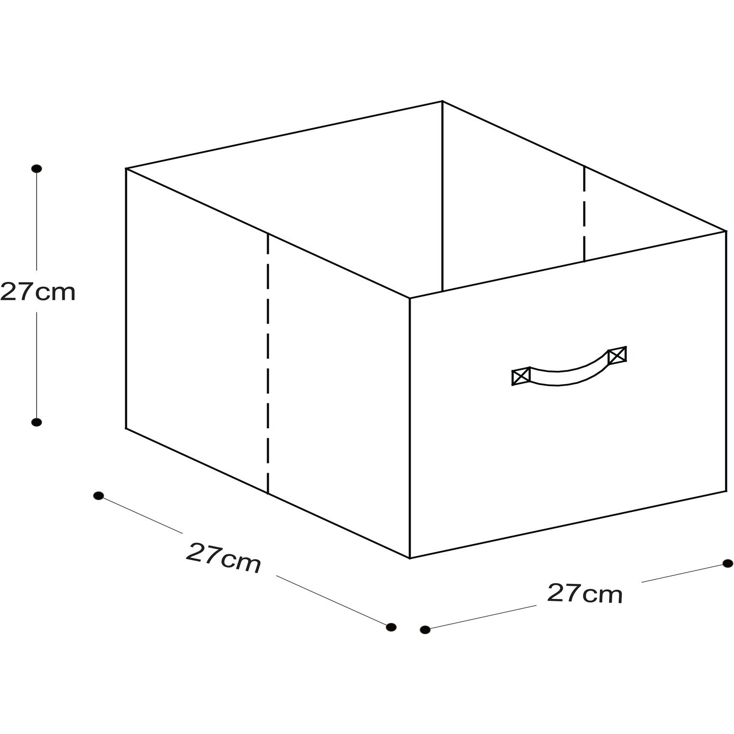 Grey Storage Cube Image 2