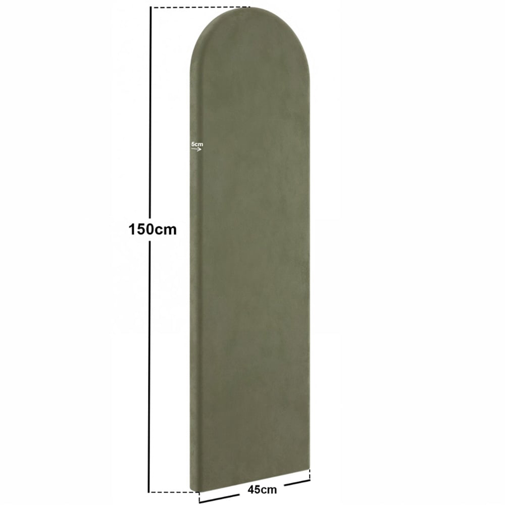 Solace+Co Cirrus Khaki Green Velvet Headboard Panel 4 Pack Image 6