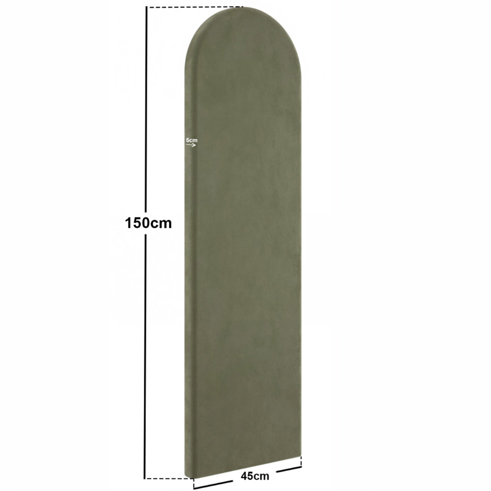 Solace+Co Cirrus Khaki Green Velvet Headboard Panel 2 Pack Image 6