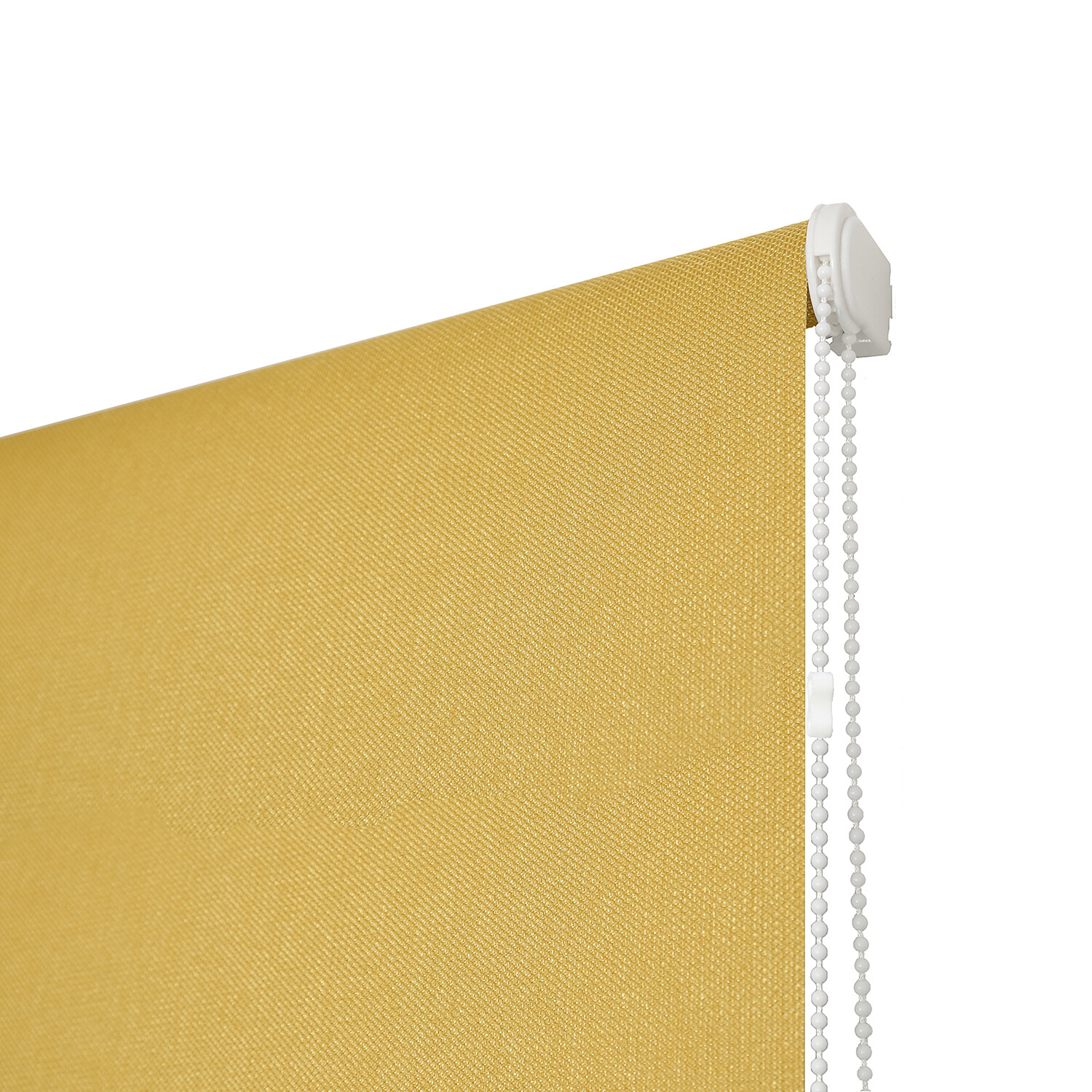 Textured Blackout Roller Blind Ochre 90cm Image 2