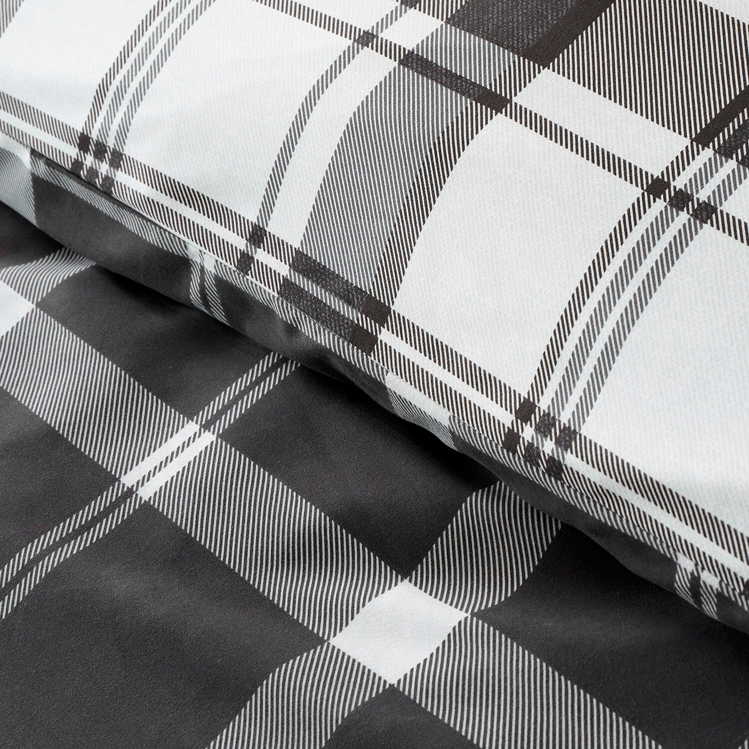 Brodie Check Duvet Set Black and White King Image 5