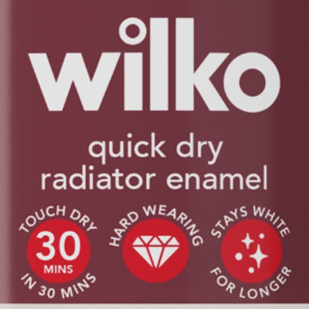 Wilko Quick Dry Grey Gloss Radiator Enamel 250ml Image 4