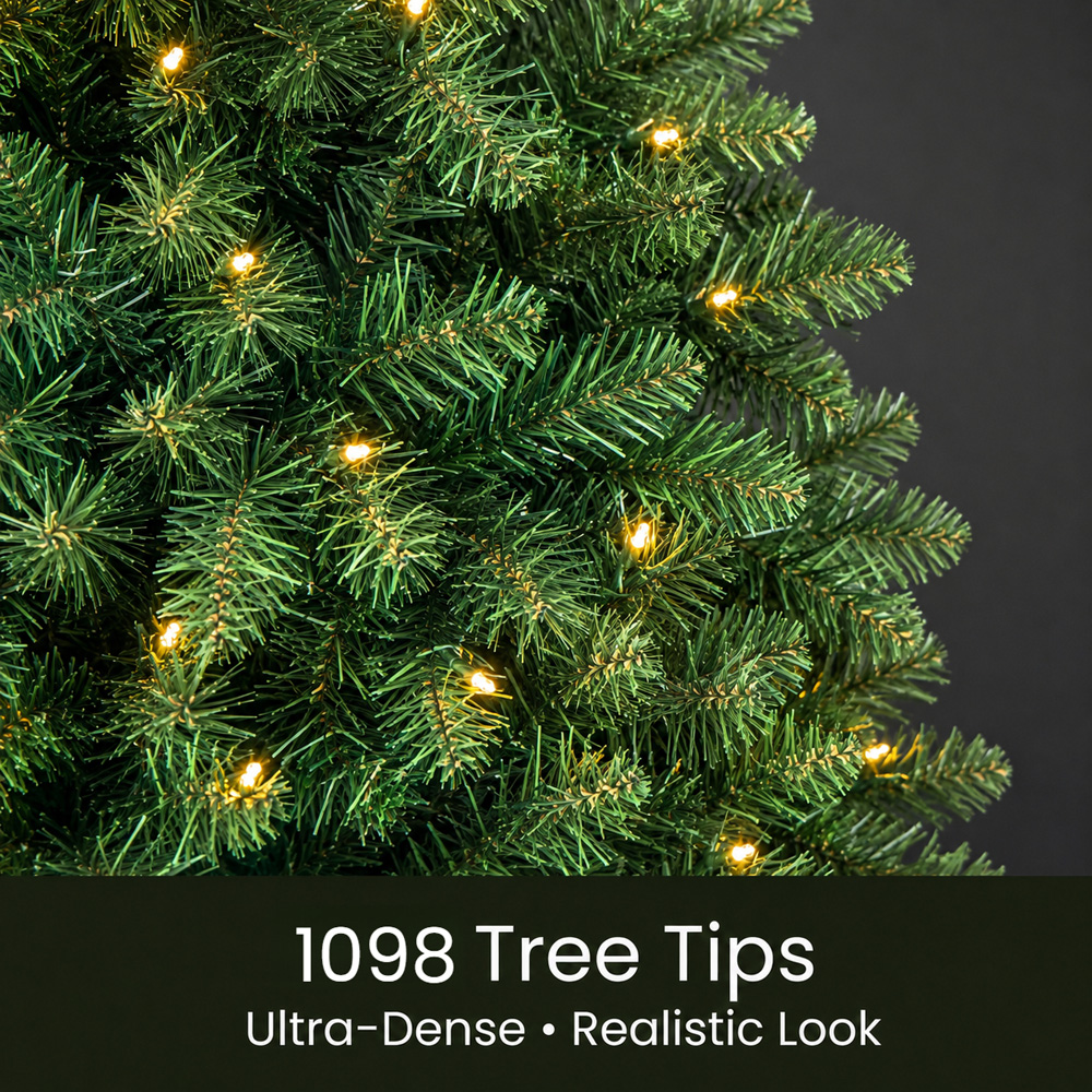 Festive Christmas Richmond Fir Winter Pre-Lit Artificial Christmas Tree 7ft Image 6