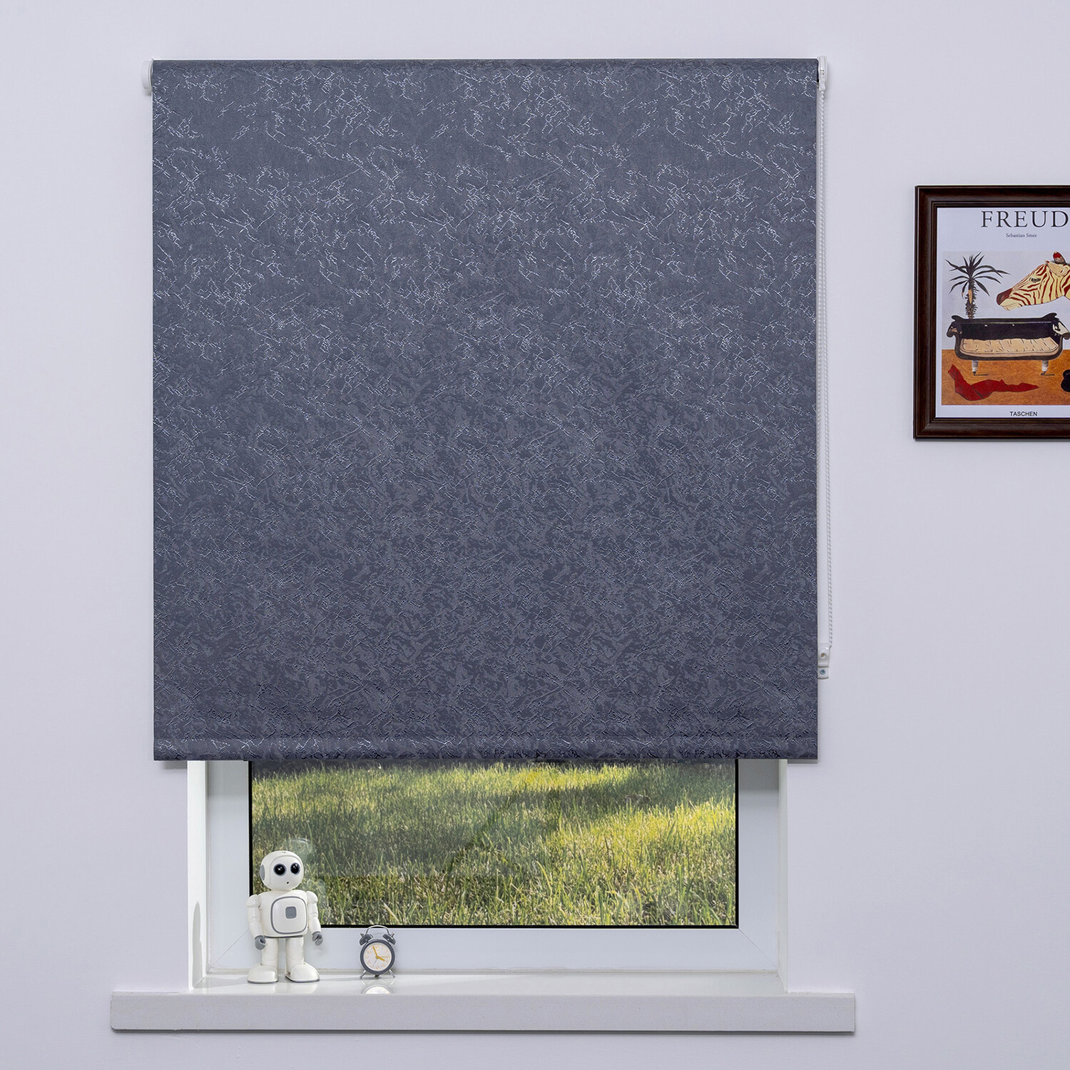 Trends Crackle Blackout Blind - Dark Grey / 60cm Image 1