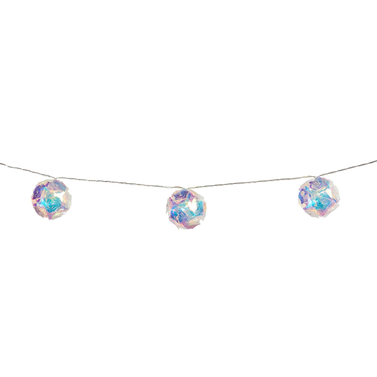 10 LED Iridescent Floral String Light - Iridescent Image 2