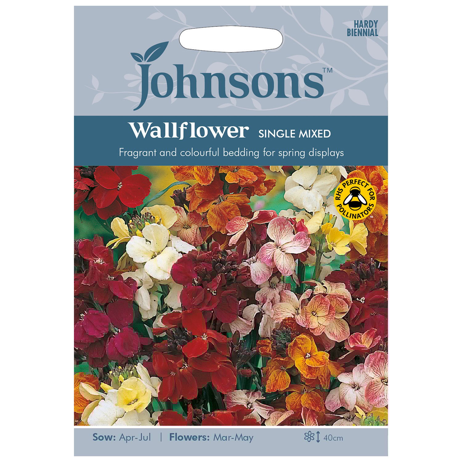 Johnsons Pack of Single Mixed Wallflower Seeds Image