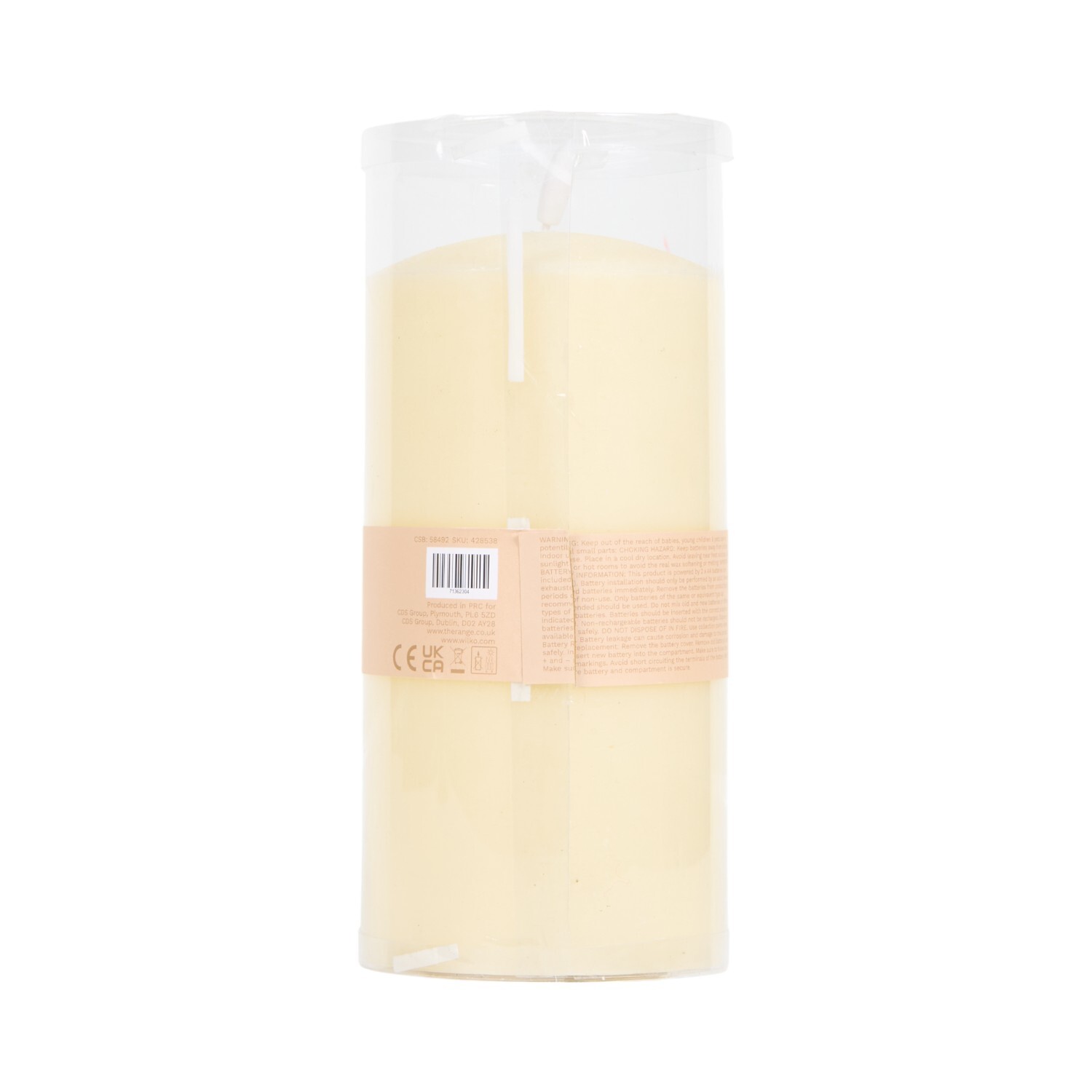 Natural Domed LED Candle - Natural / 20cm Image 2