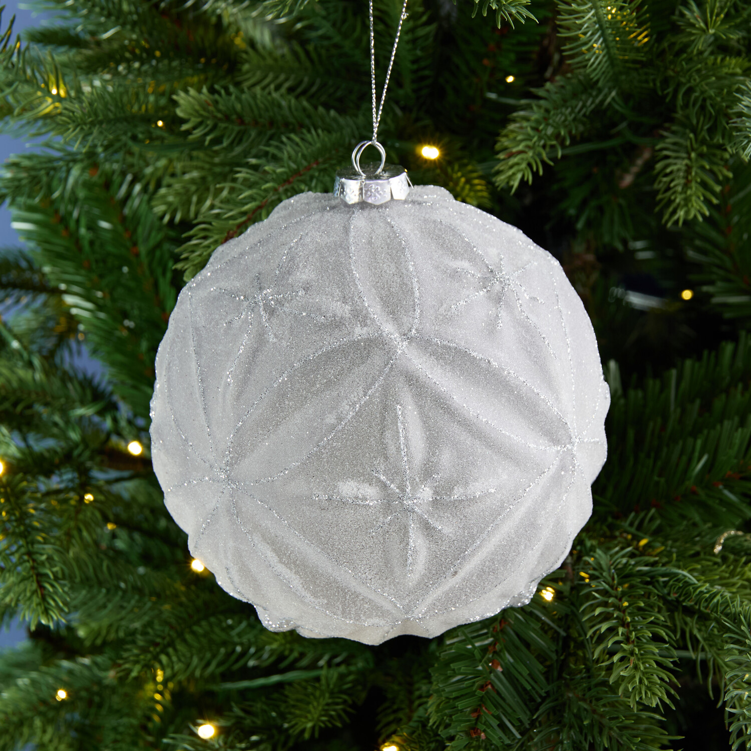 Large Icy Blue Bauble Image 5