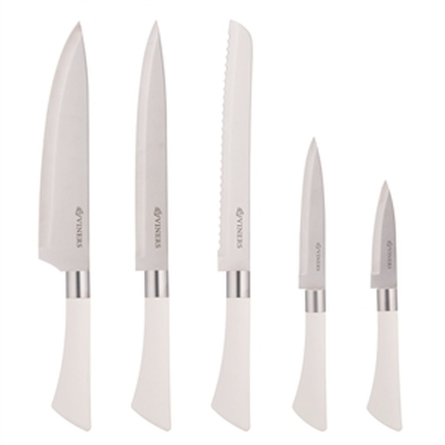 Allure 6-Piece Knife Block Set - Cream Image 3