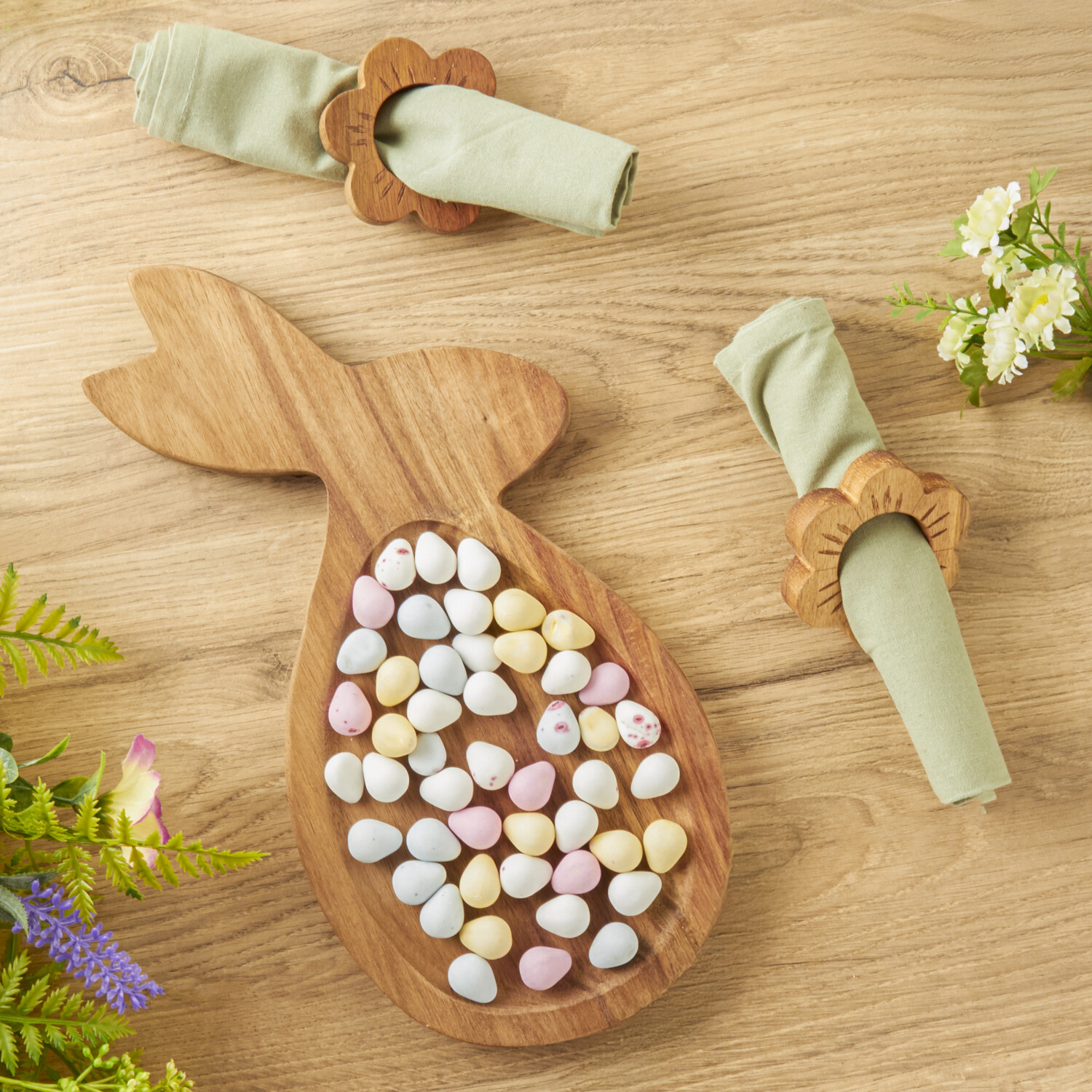 Acacia Bunny Serving Board - Brown Image 2