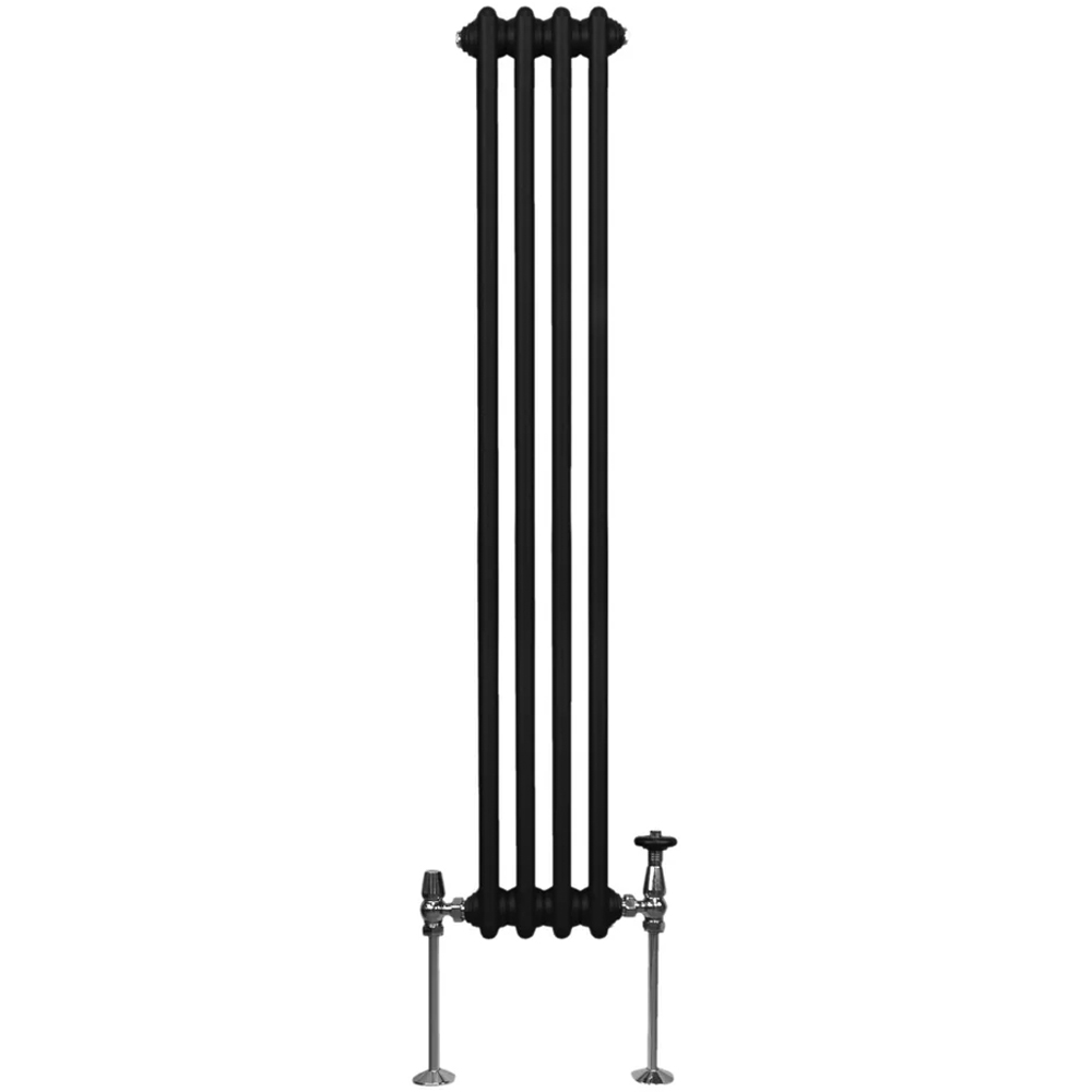 Monster Shop 2348 BTU Black Traditional 3 Column Radiator 1500 x 202mm Image 1