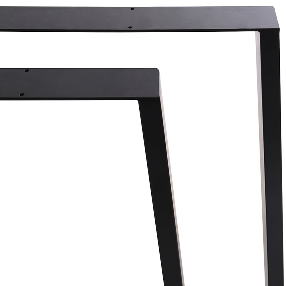 Living and Home 2 Pack Black Industrial Trapezoidal Iron Furniture Leg 29.5 x 40cm Image 3