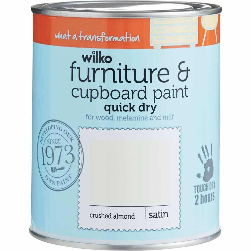 Wilko Quick Dry Almond Furniture Paint 750ml Image 2
