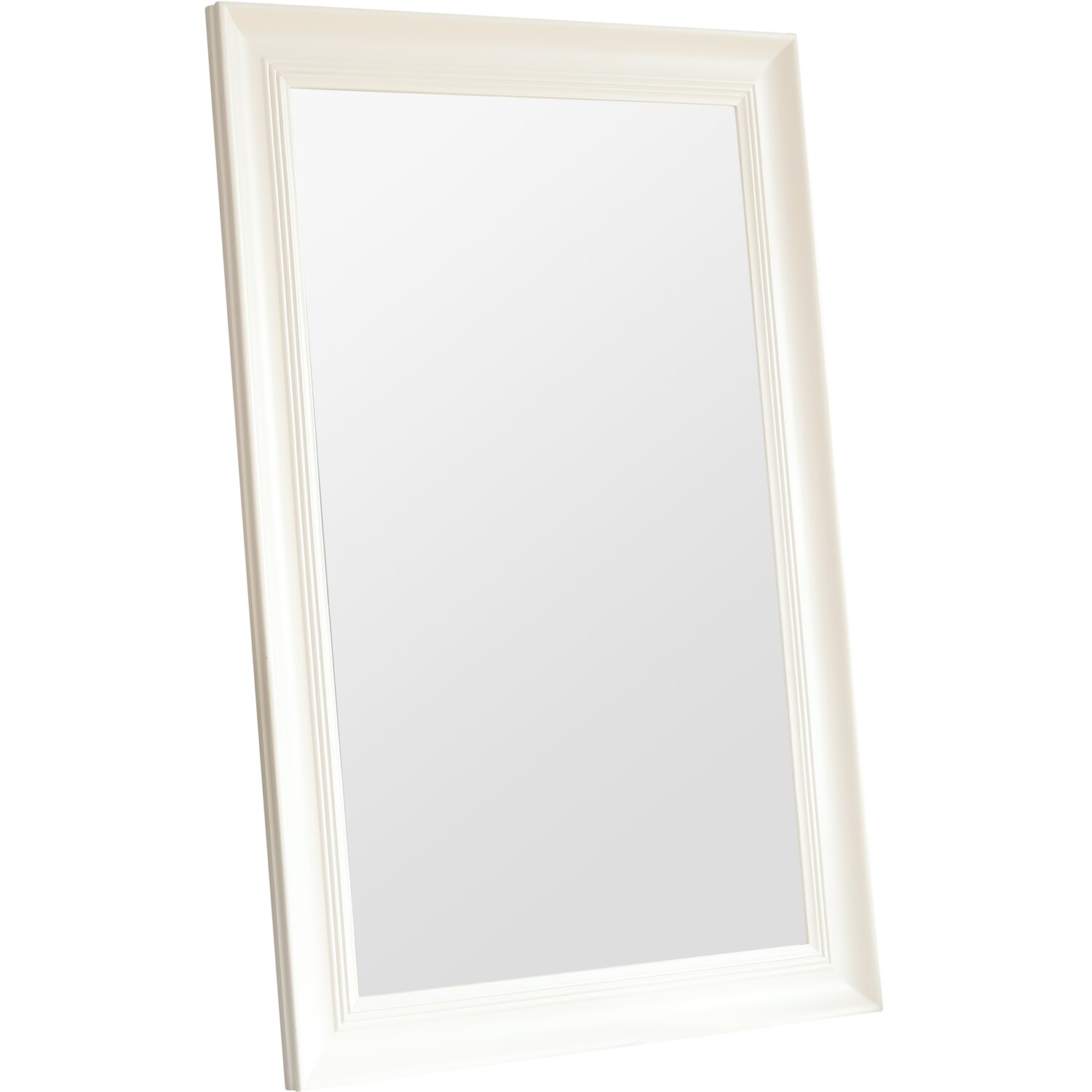 Faringdon White Framed Mirror - White / 90cm Image 4