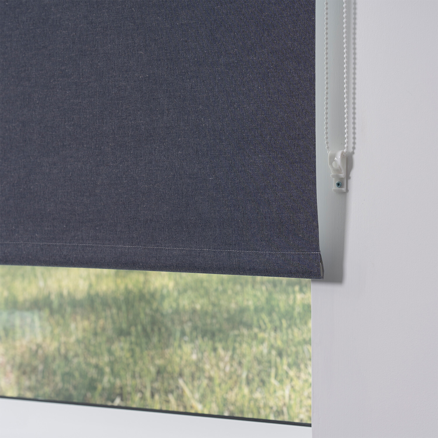 Blackout Textured Blind - Linen Denim / 90cm Image 4