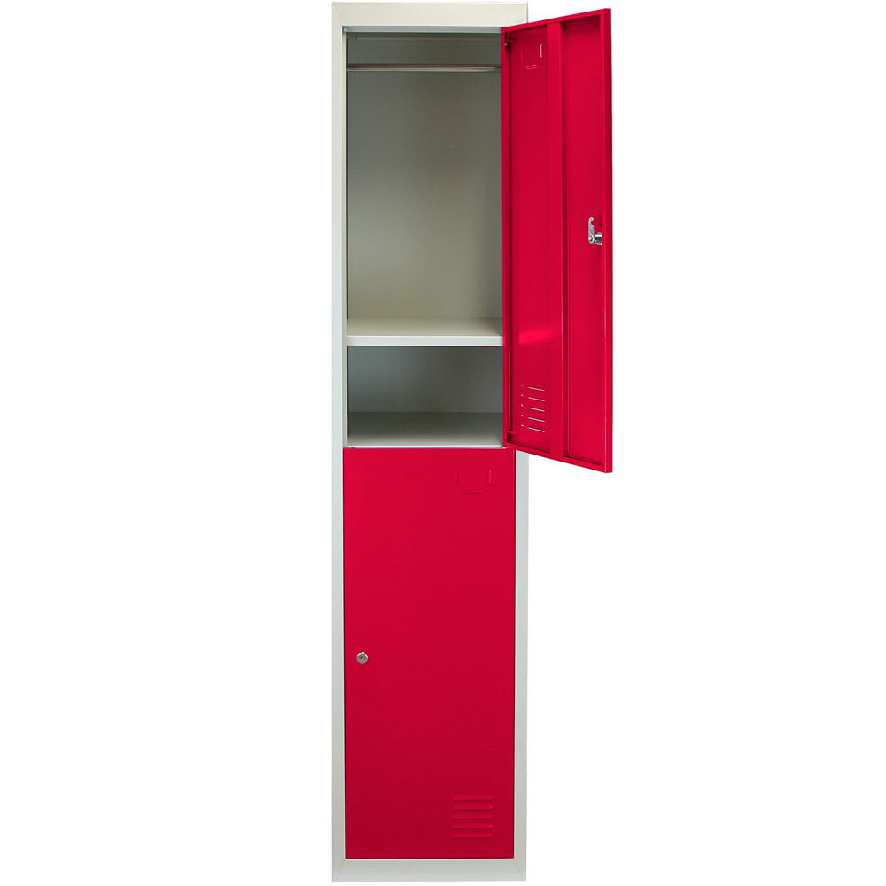 Monstershop 2 Door Red Metal Storage Locker 3 Pack Image 4
