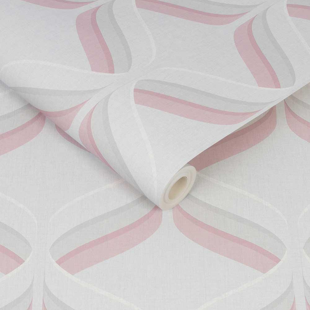 Fresco Retro Ogee Pink Wallpaper Image 2
