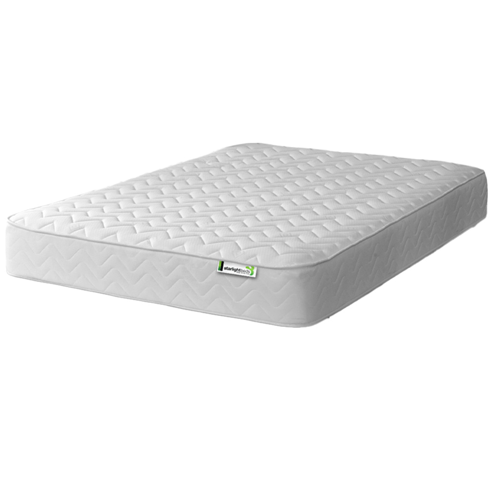 Starlight Beds Small Double White Zig Zag Hybrid Memory Foam and Spring Mattress Image 1