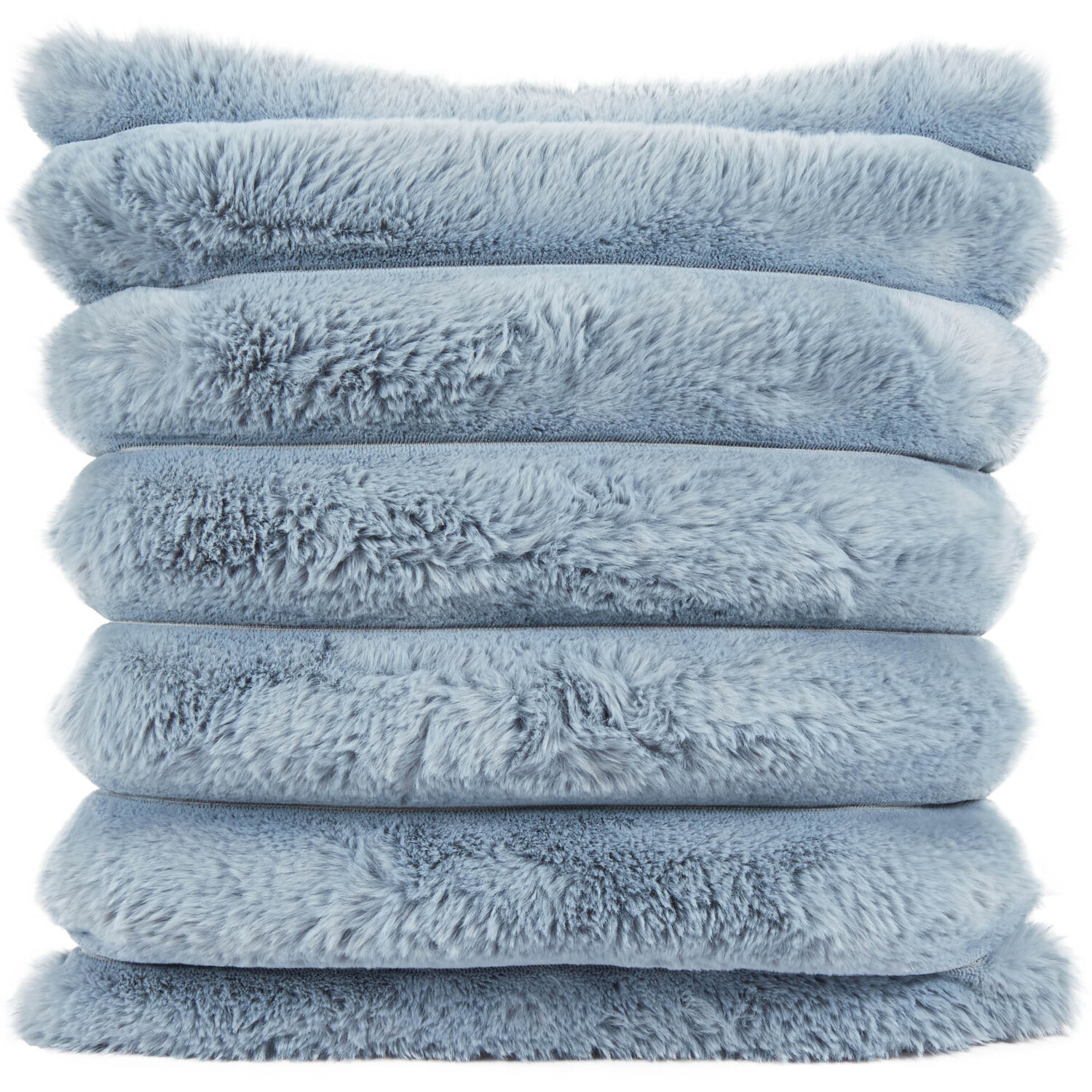 Divante Verbier Faux Fur Cushion - French Blue Image 1