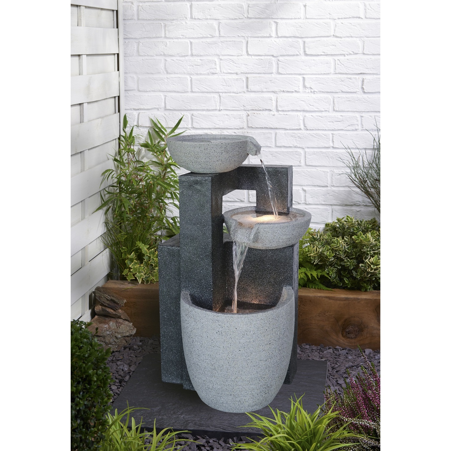 3 Bowl Stone Effect Water Feature Image 3
