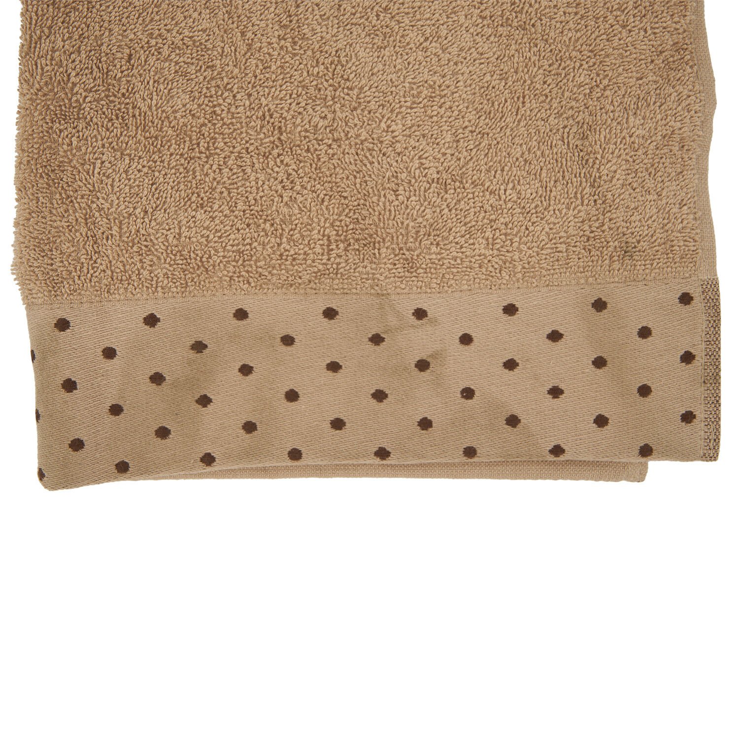 Polka Dot Hand Towel - Beige Image 2