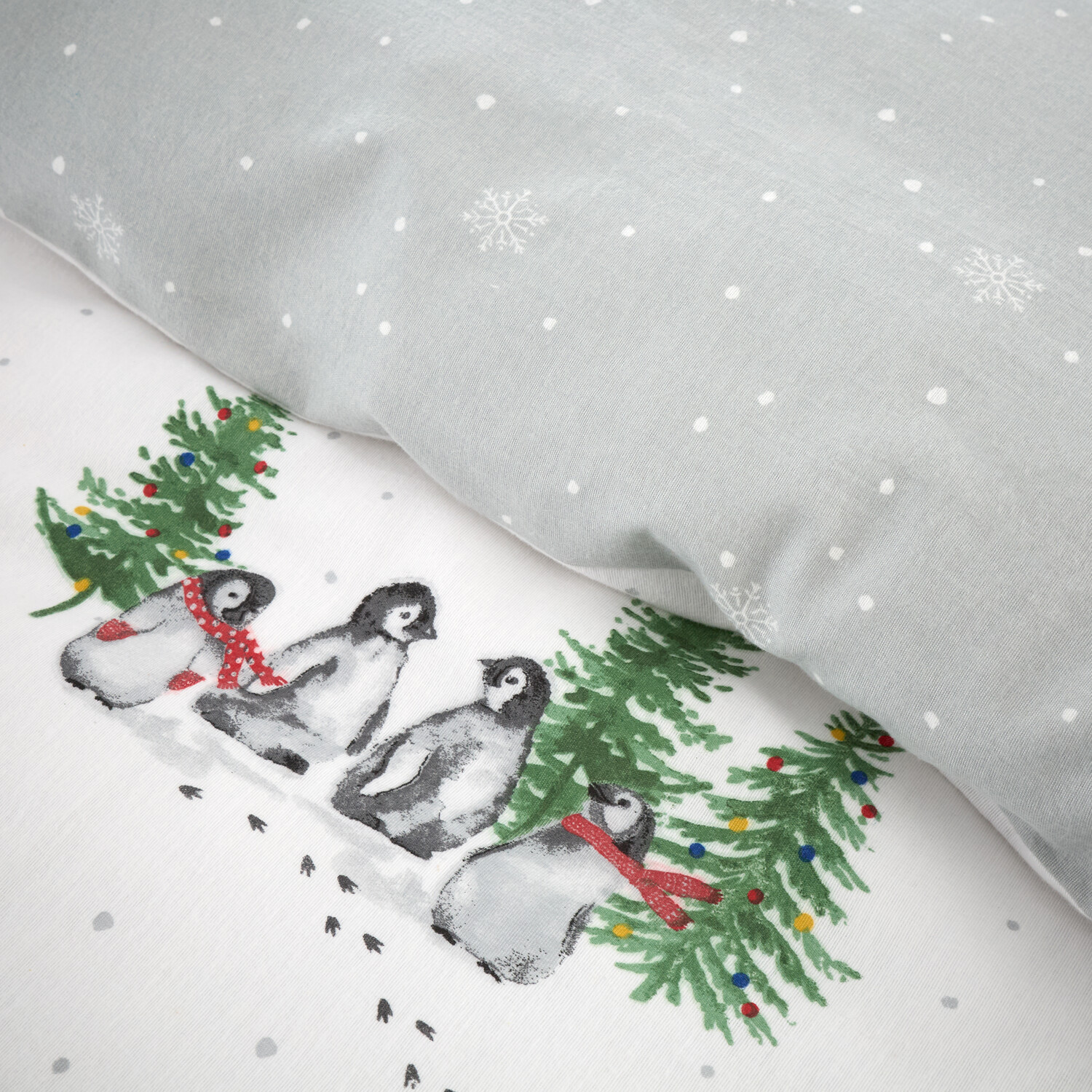 Penguins Duvet Set - White / Double Image 3