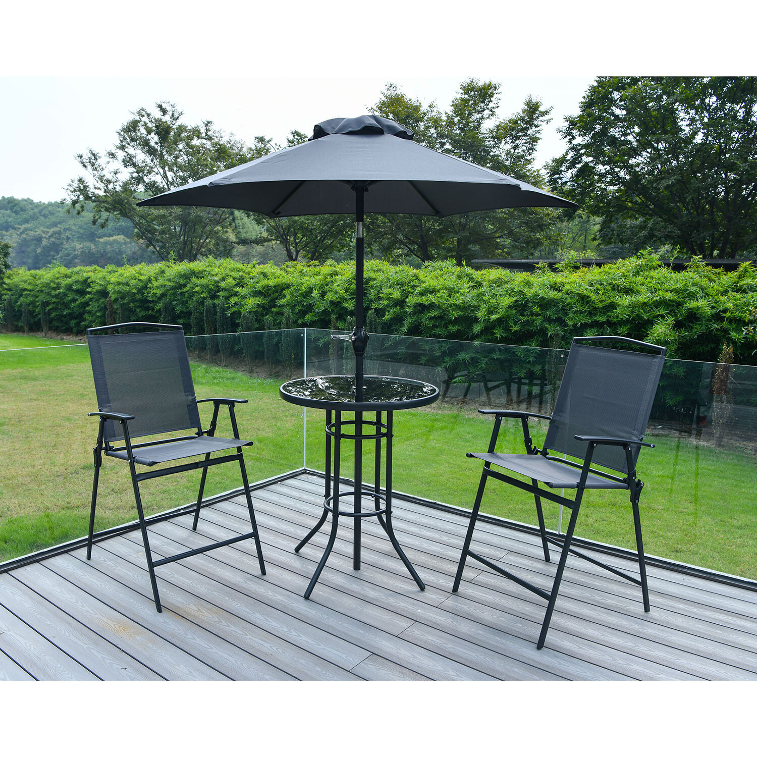 Outdoor Essentials Atlanta Folding Bar Set - Black Image 5