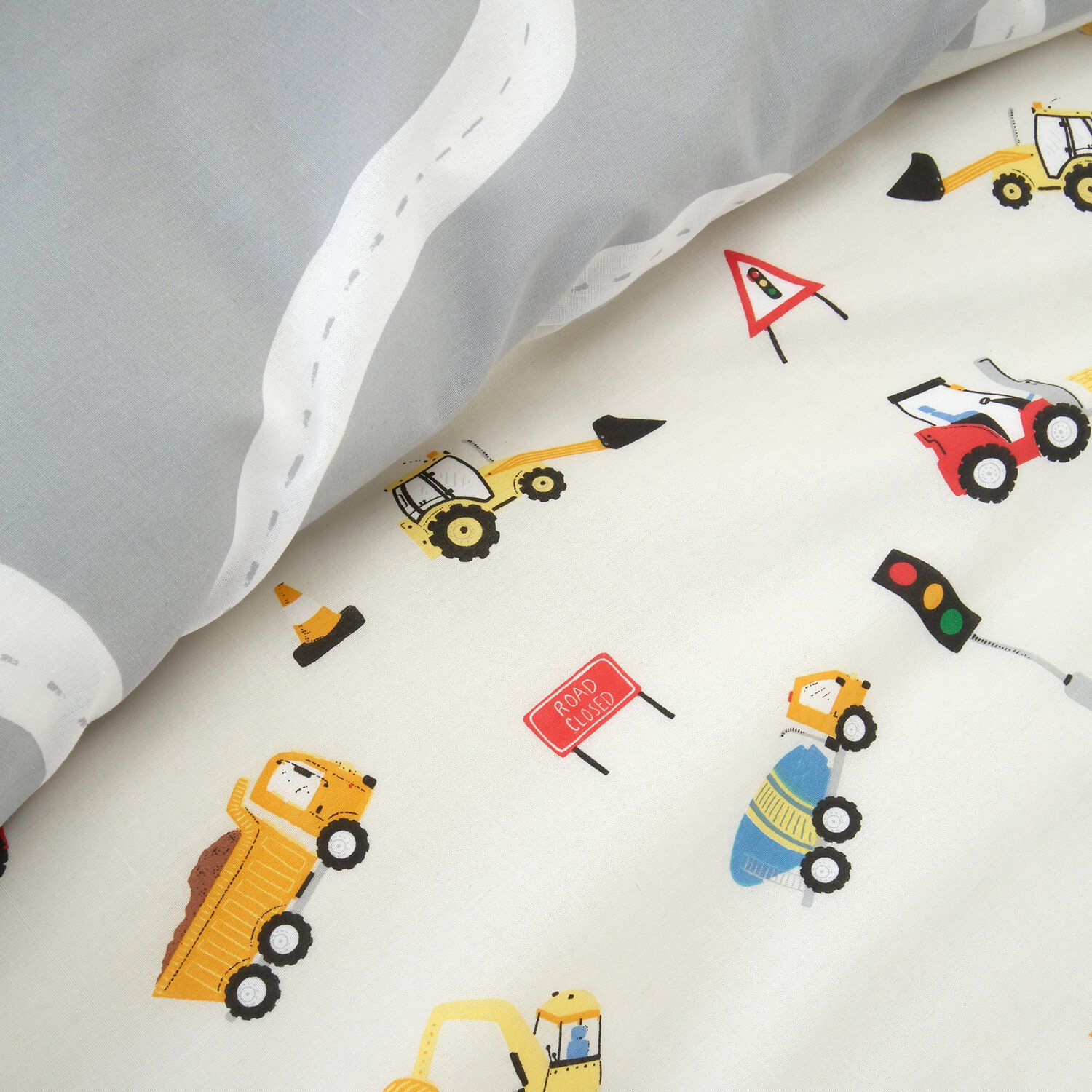 Diggers Natural Duvet Set   - Multicolour Image 3