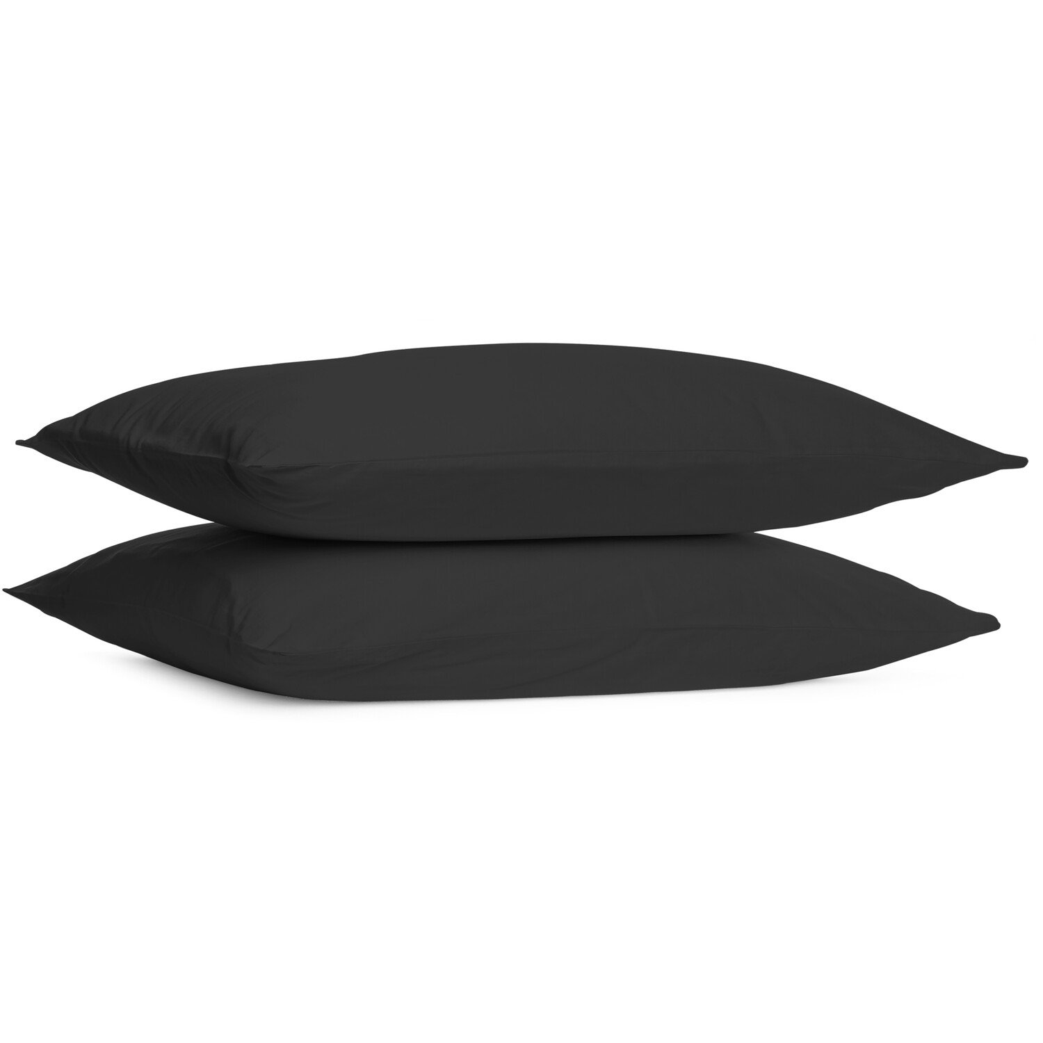 My Home Black Polycotton Pillowcase 2 Pack Image