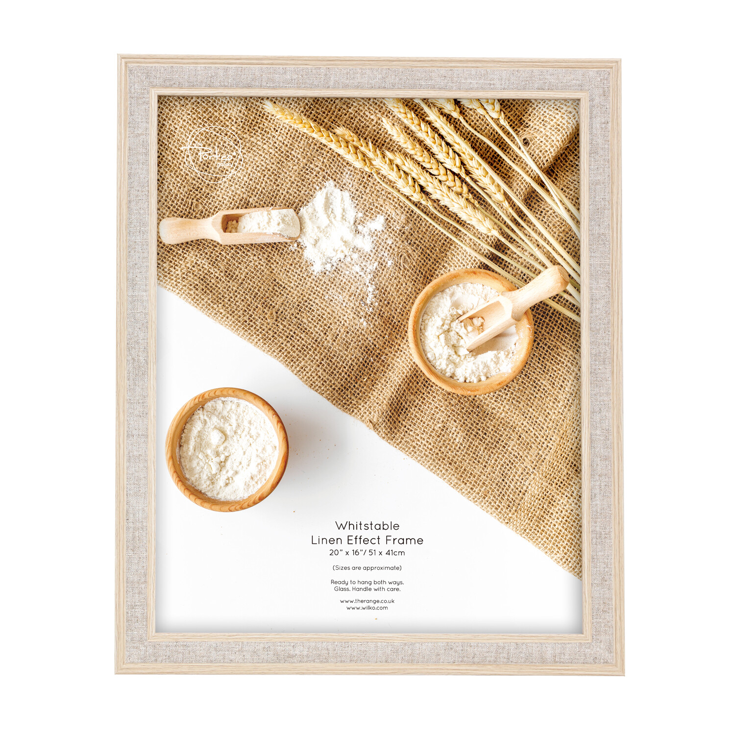 Whitstable Linen Effect Frame - Brown / 16 x 20 inch Image 1