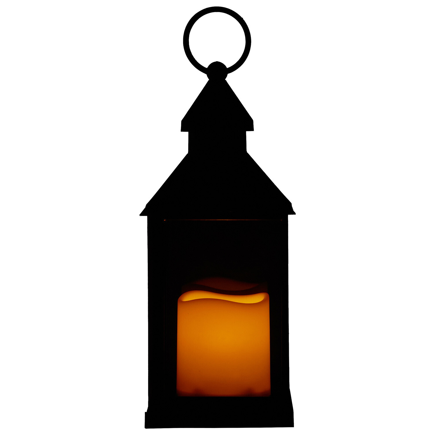LED Brushed Lantern Black Image 4