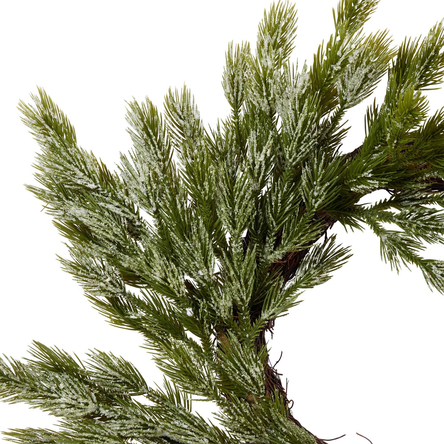 Iced Pine Wreath - Green Image 2