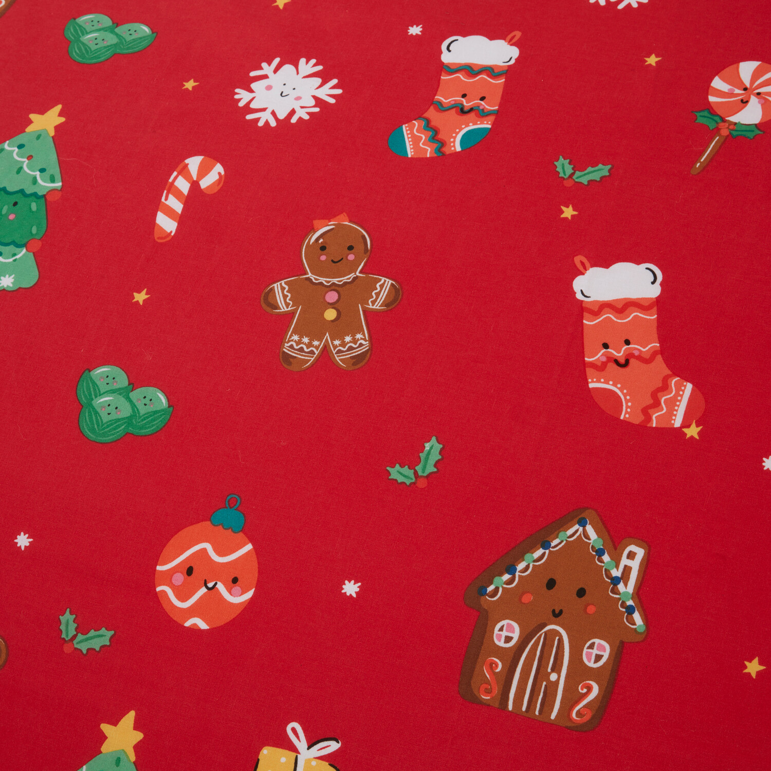 Christmas Friends Duvet Set Red and White Single Image 5