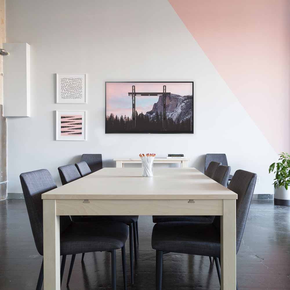 Properav Black Ultra Slim TV Wall Bracket 32 to 55 inch Image 2